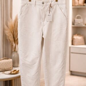 American Eagle Outfitters Women's  Cream Barrel Pants